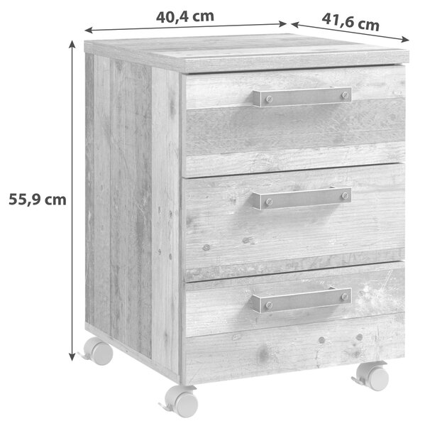 KONTAJNER NA KOLIESKACH, 40,4/55,9/41,6 cm MID.YOU - Online Only kancelárie, Online Only