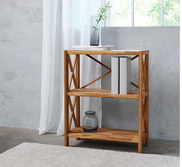 Dizajnový regál Walworth 87 cm prírodný dub
