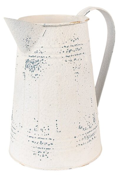 Béžový antik dekoračný plechový retro džbán Fun Antique - 22*14*21 cm - Clayre & Eef