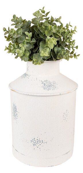 Béžová dekoratívna plechová váza Fun Antique - Ø19*28 cm - Clayre & Eef