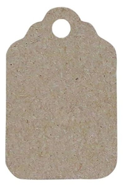 100ks hnedá papierová ceduľka/ visačka - 3*5 cm - Chic Antique