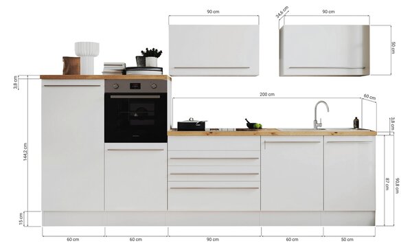 KUCHYNSKÝ BLOK 320 cm Respekta - Online Only kuchyne, Online Only
