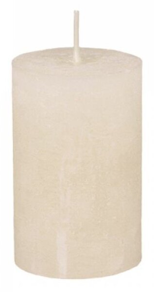 Púdrová široká sviečka Rustic pillar nude - Ø 5 *8cm / 16h - Chic Antique