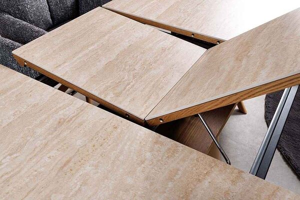 Oválny rozkladací jedálenský stôl Parthenia 160-200 cm dub