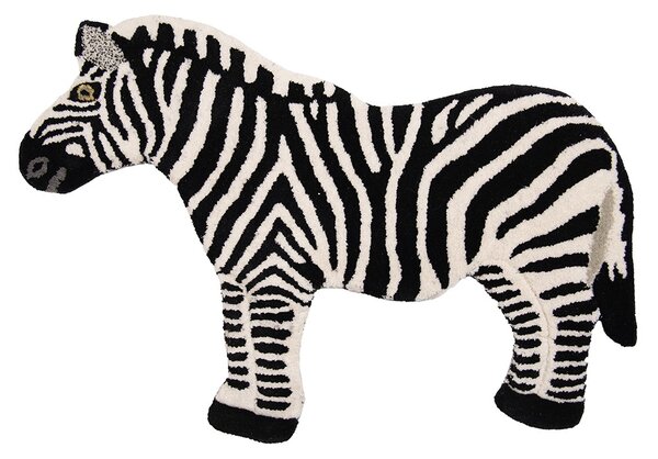 Vlnený kusový koberec Zebra - 60*90*2 cm - Clayre & Eef