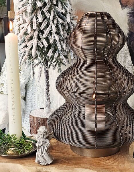 Biela antik adventná sviečka s číslami Advent Candle - Ø 3*29cm / 20h - Chic Antique