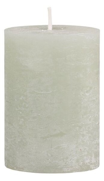 Zelená široká sviečka Rustic pillar verte - Ø 7*10cm/ 40h - Chic Antique