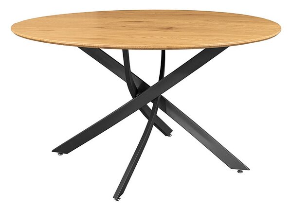 Okrúhly jedálenský stôl Pahukumaa 120 cm vzor divoký dub