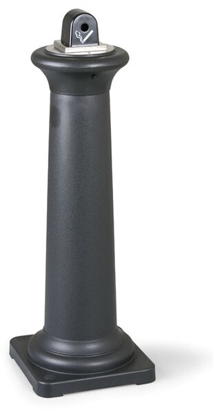 Stojanový vonkajší popolník "stĺp", 380 x 360 x 1030 mm, čierny