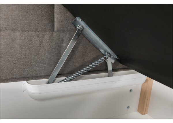 KONDELA Boxspringová posteľ 160x200, sivohnedá TAUPE, FERATA TV KOMFORT