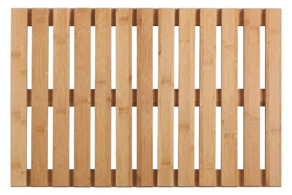 Bambusová predložka vhodná aj do exteriéru Wenko Bamboo, 60 × 40 cm
