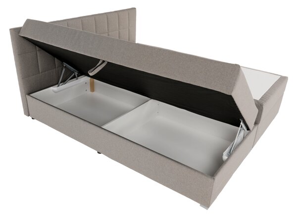 KONDELA Boxspringová posteľ 160x200, sivohnedá TAUPE, FERATA TV KOMFORT