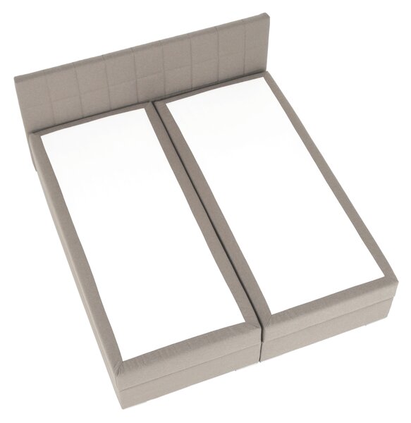 KONDELA Boxspringová posteľ 160x200, sivohnedá TAUPE, FERATA TV KOMFORT