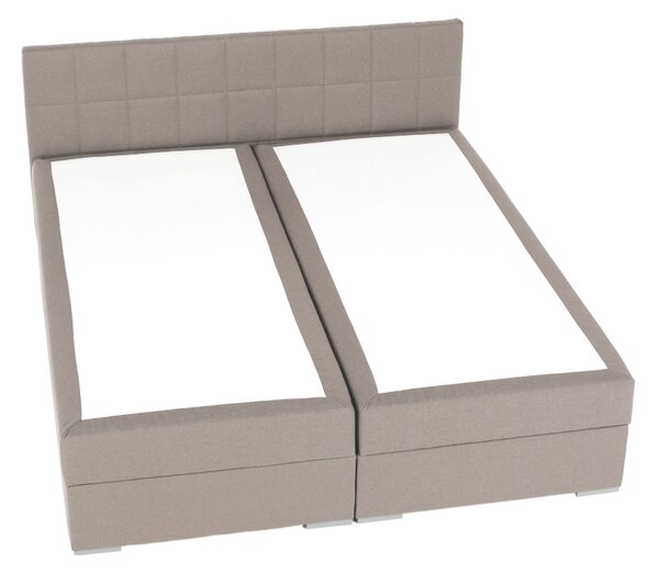 KONDELA Boxspringová posteľ 160x200, sivohnedá TAUPE, FERATA TV KOMFORT