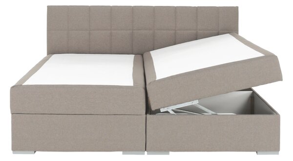 KONDELA Boxspringová posteľ 160x200, sivohnedá TAUPE, FERATA TV KOMFORT