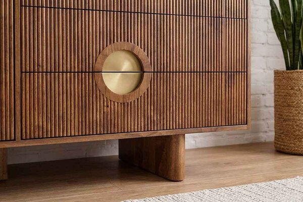 Dizajnová komoda Opaline 177 cm hnedé mango