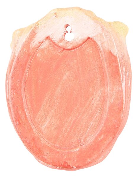 Oranžový nástenný kvetináč v tvare kvetu tulipánu - 12*8*15 cm - Clayre & Eef