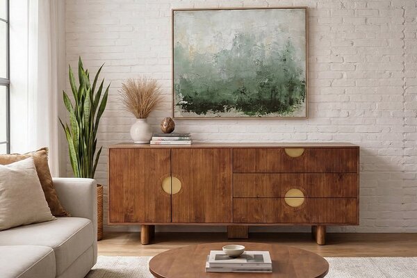 Dizajnová komoda Opaline 177 cm hnedé mango