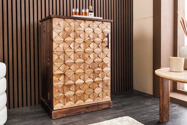 Dizajnová barová skrinka Winebar 90 cm borovica