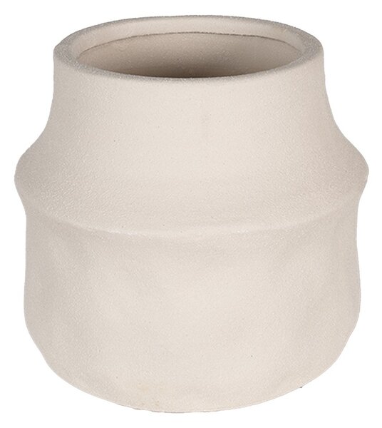 Béžový antik obal na kvetináč Lora L - Ø17*16 cm - Clayre & Eef