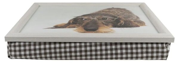 Podnos na nohy s jazvečíkom v okuliaroch Dachshund humour - 43*33*7cm - Mars & More