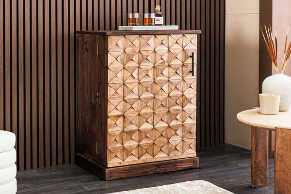 Dizajnová barová skrinka Winebar 90 cm borovica