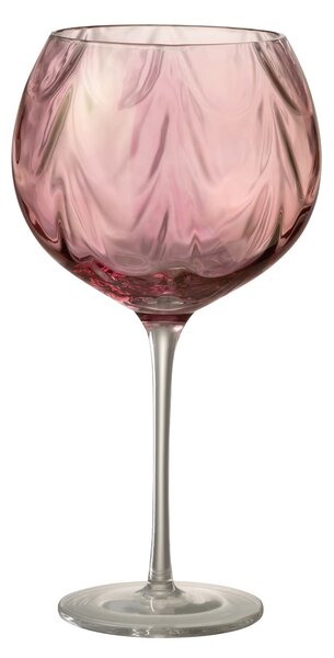 Růžový pohár na víno Oil wine - Ø 12*21 cm - J-Line by Jolipa