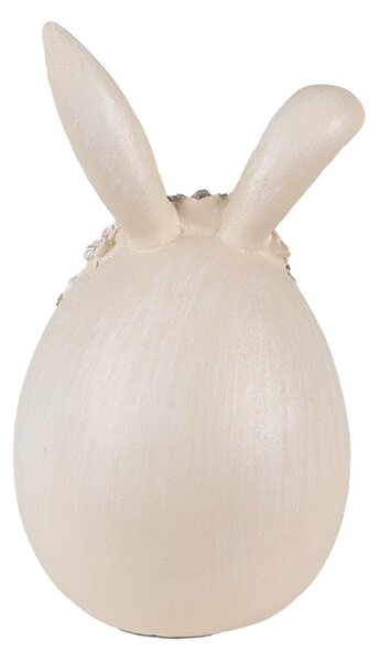 Dekorácia vajcia s dizajnom hlavy králika - 7*7*13 cm - Clayre & Eef