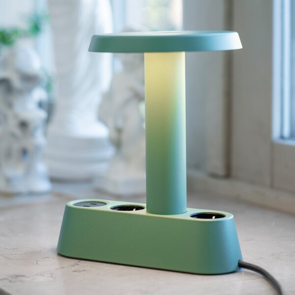 Stolové Lampa NOMAD COLLECTION, NOMAD LAMP 01, stmievateľné, Zelená, Obývacia izba, Hliník, Dizajnový