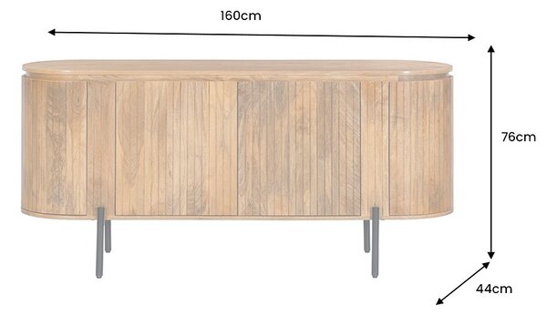 Dizajnová komoda Daichi 160 cm hnedé mango