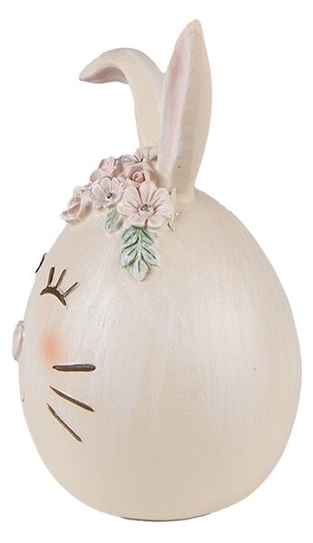 Dekorácia vajcia s dizajnom hlavy králika - 7*7*13 cm - Clayre & Eef
