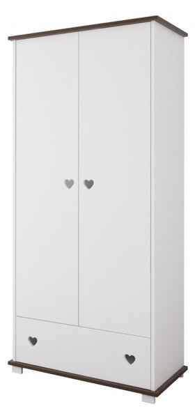 Raj posteli Detská izba Heart biela - dub sonoma, bielo - jelša, bielo - tmavý orech, biela, bielo-modrá, bielo-ružová, bielo-sivá