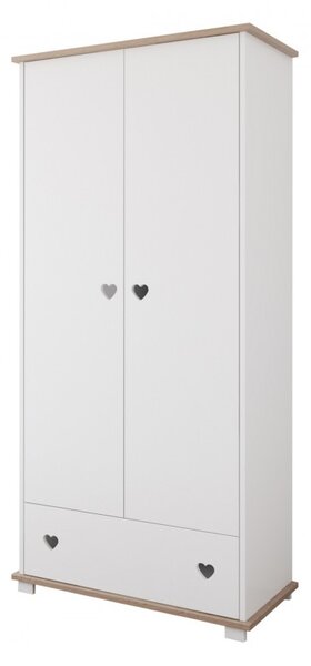 Raj posteli Detská izba Heart biela - dub sonoma, bielo - jelša, bielo - tmavý orech, biela, bielo-modrá, bielo-ružová, bielo-sivá