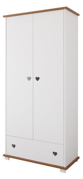 Raj posteli Detská izba Heart biela - dub sonoma, bielo - jelša, bielo - tmavý orech, biela, bielo-modrá, bielo-ružová, bielo-sivá