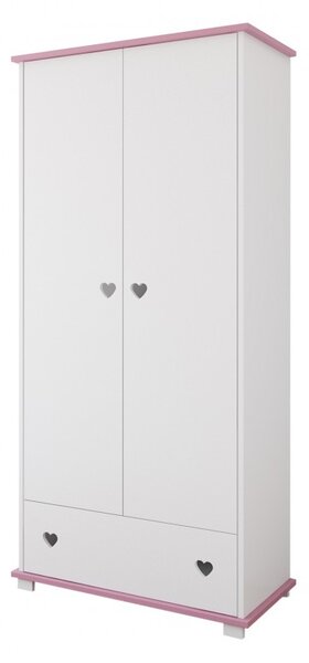Raj posteli Detská izba Heart biela - dub sonoma, bielo - jelša, bielo - tmavý orech, biela, bielo-modrá, bielo-ružová, bielo-sivá