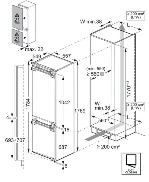 AEG TSC9V183CC - Chladnička kombinovaná zabudovateľná