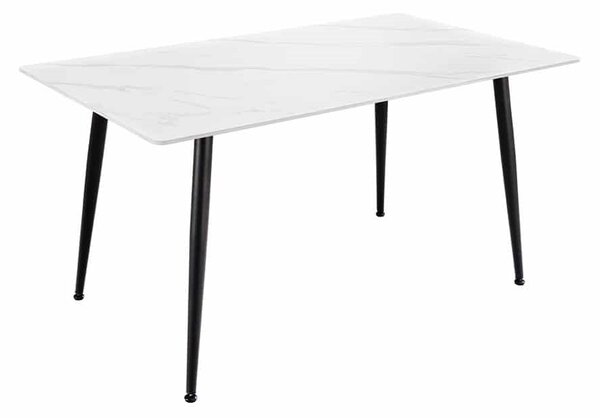 Keramický jedálenský stôl Garold 120 cm biely