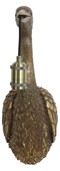 Bronzová antik nástenná lampa žeriav Crane - 30*16*48 cm / E27 - Light & Living