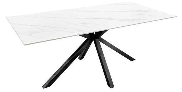 Keramický jedálenský stôl Fabrico 180 cm biely