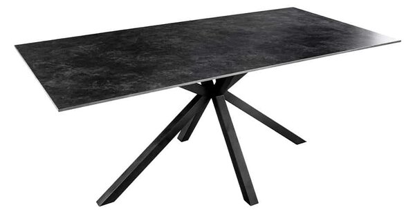 Keramický jedálenský stôl Fabrico 160 cm antracitový