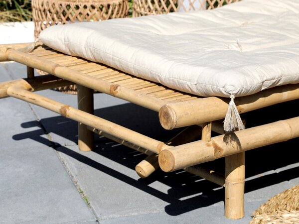 Prírodné bambusové lehátko Chair Bamboo - 210*80*28cm - Chic Antique