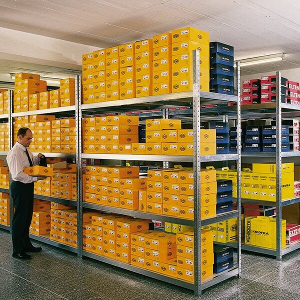 Policový regál, nosnosť 400 kg, 1970 x 2500 x 600 mm