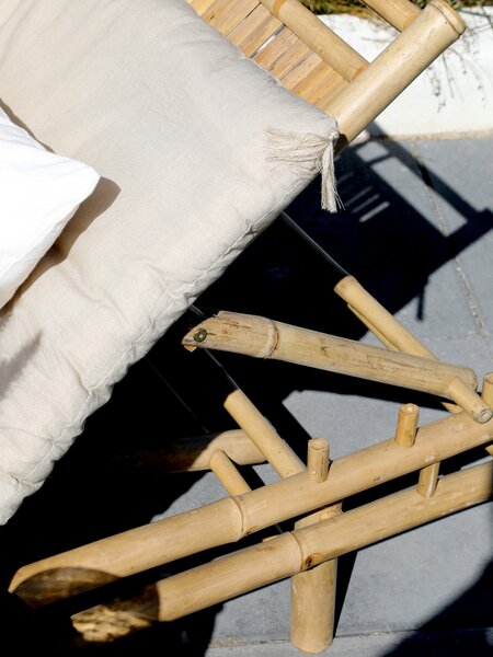 Prírodné bambusové lehátko Chair Bamboo - 210*80*28cm - Chic Antique