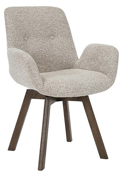 Dizajnová otočná stolička Yanisin taupe / hnedá