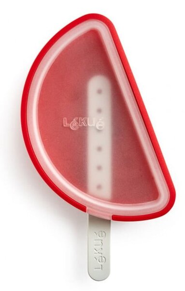 Červená silikónová forma na zmrzlinu v tvare melóna Lékué