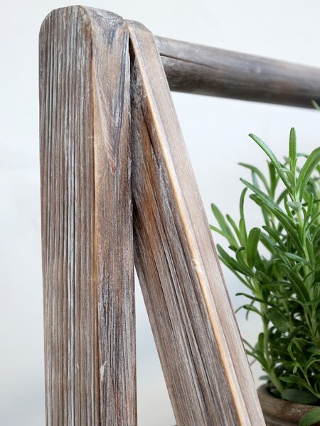 Hnedý antik drevený regál s košíkmi Cart No 5 - 42*70*170cm - Chic Antique