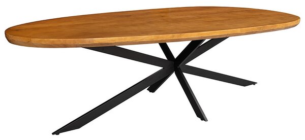 Oválny jedálenský stôl Maalik Honey 240 cm hnedá akácia
