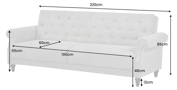 Dizajnová rozkladacia sedačka Scarlet 220 cm zelený zamat