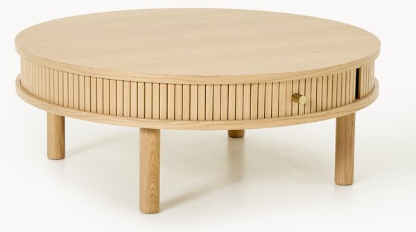 Konferenčný stolík's drážkovanou prednou časťou Calary, Ø 80 cm