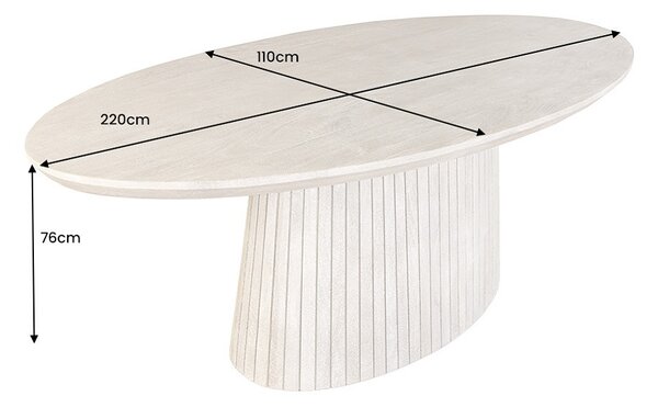 Oválny jedálenský stôl Movement 220 cm sivé mango